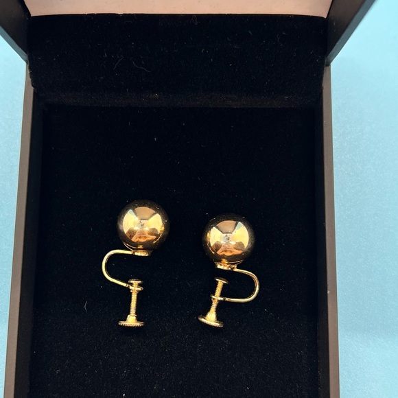 CORO| Vintage screw on Ball earrings - Picture 2 of 7